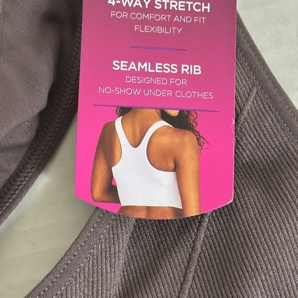 MAIDENFORM Seamless Lounge Bra Large Sparrow (Purple Brown) NWT‎